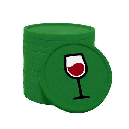 Fichas de plástico copa de vino Ø29 mm - 100 unidades