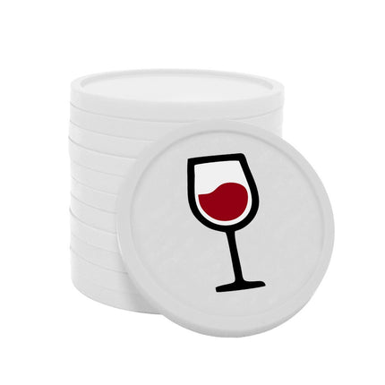 Fichas de plástico copa de vino Ø29 mm - 100 unidades