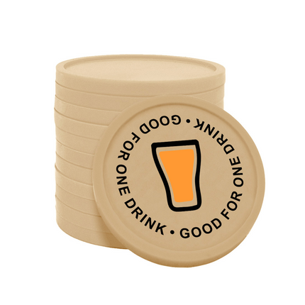 Fichas de plastico Good for one drink Ø29 mm - 100 unidades