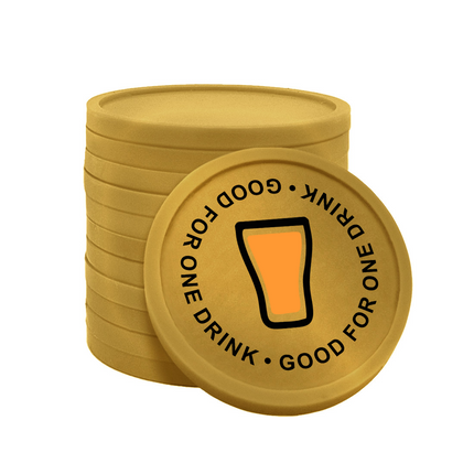 Fichas de plastico Good for one drink Ø29 mm - 100 unidades
