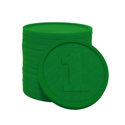 Fichas de plastico con el número ''1'' Ø29 mm - 250 unidades