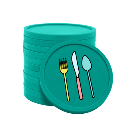 Fichas de plastico cubiertos en color Ø29 mm - 100 unidades