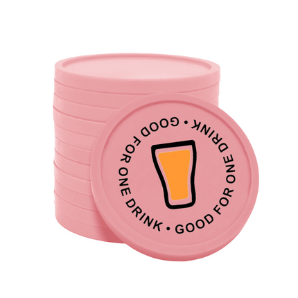 Fichas de plastico Good for one drink Ø29 mm - 100 unidades