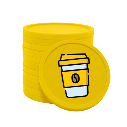 Fichas de plastico café para llevar Ø29 mm - 100 unidades