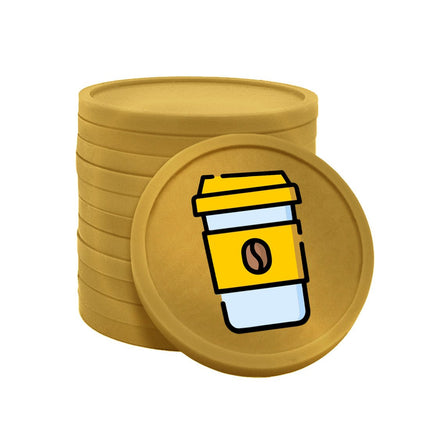 Fichas de plastico café para llevar Ø29 mm - 100 unidades