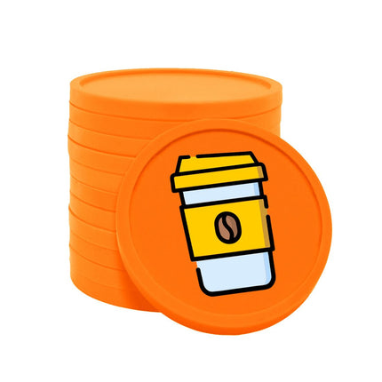 Fichas de plastico café para llevar Ø29 mm - 100 unidades