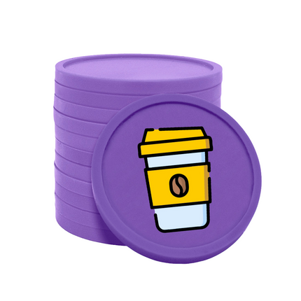 Fichas de plastico café para llevar Ø29 mm - 100 unidades