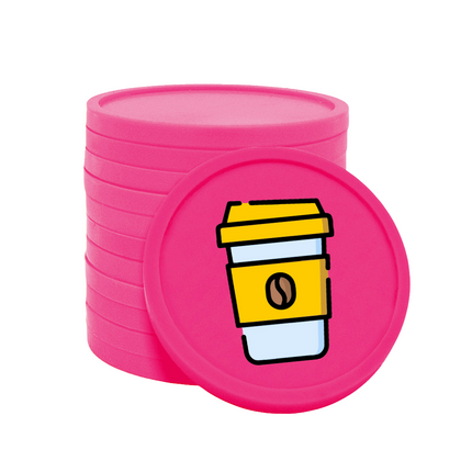 Fichas de plastico café para llevar Ø29 mm - 100 unidades