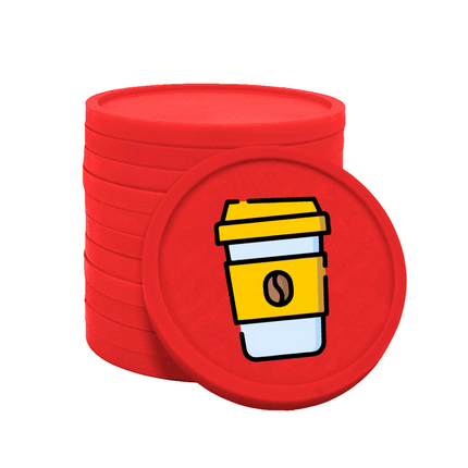 Fichas de plastico café para llevar Ø29 mm - 100 unidades