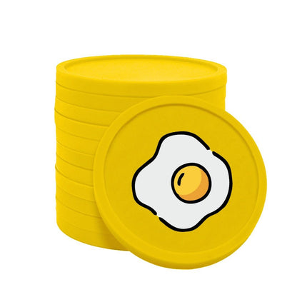 Fichas de plastico huevo frito Ø29 mm - 100 unidades