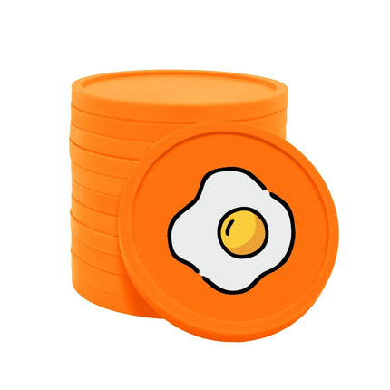 Fichas de plastico huevo frito Ø29 mm - 100 unidades