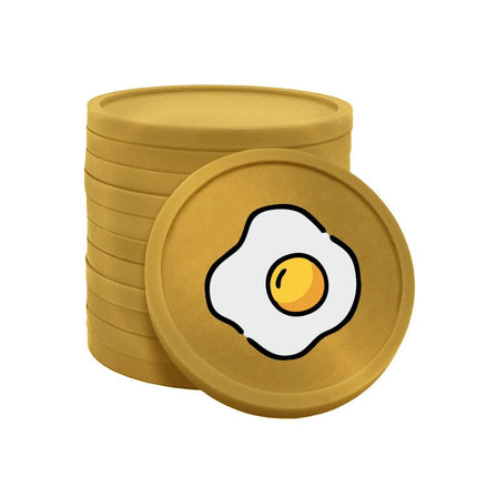 Fichas de plastico huevo frito Ø29 mm - 100 unidades