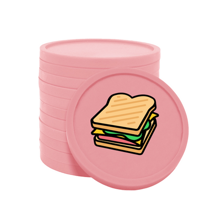 Fichas de plastico sandwich Ø29mm - 100 unidades