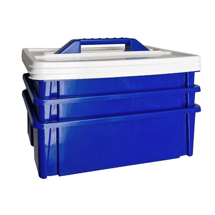 Caja de almacenamiento apilable con tapa para 2000 fichas