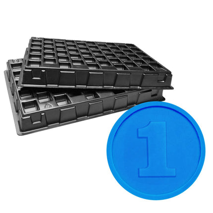 Bandejas de conteo con fichas plastico Ø29 mm - 1000 unidades