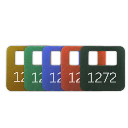 Fichas para guardarropa de aluminio Allox de color 35 x 35 mm