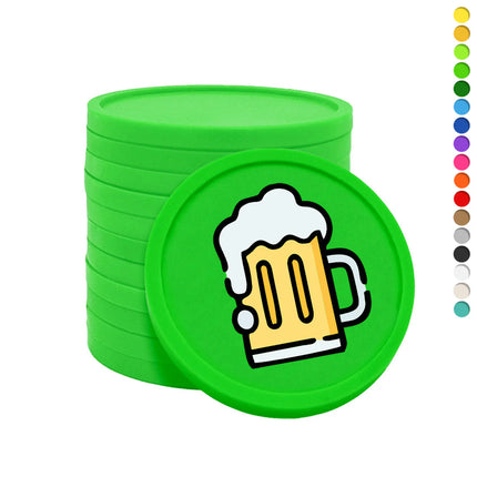 Fichas de plastico jarra de cerveza Ø29 mm - 100 unidades