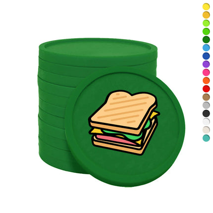 Fichas de plastico sandwich Ø29mm - 100 unidades