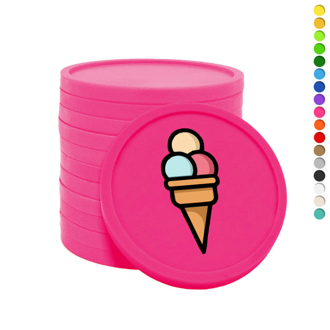 Fichas de plastico helado sorbet Ø29mm - 100 unidades