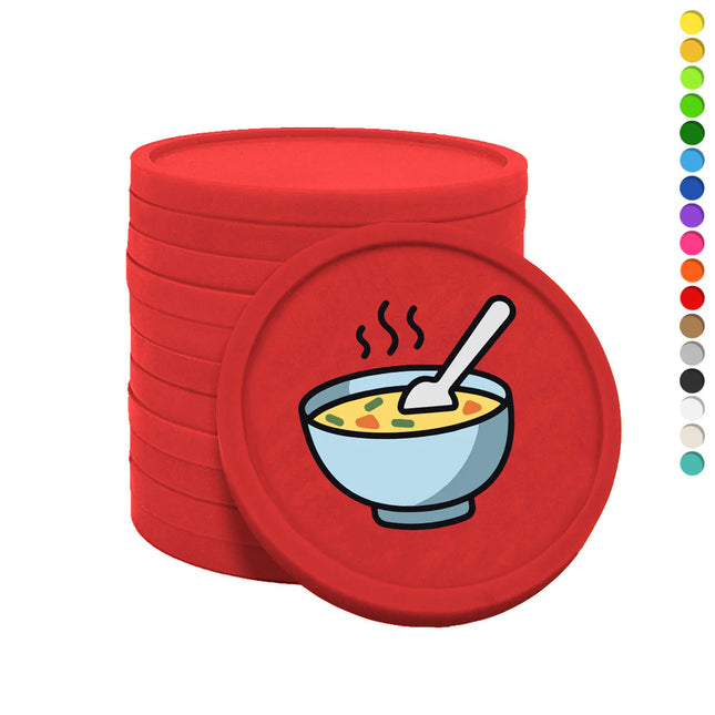 Fichas de plastico sopa Ø29mm - 100 unidades