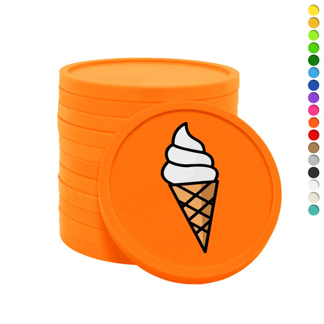 Fichas de plastico helado soft Ø29mm - 100 unidades