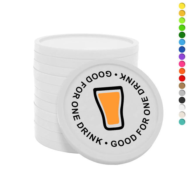 Fichas de plastico Good for one drink Ø29 mm - 100 unidades