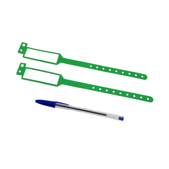 Pulseras de plastico esribible 249x25 mm - 100 unidades