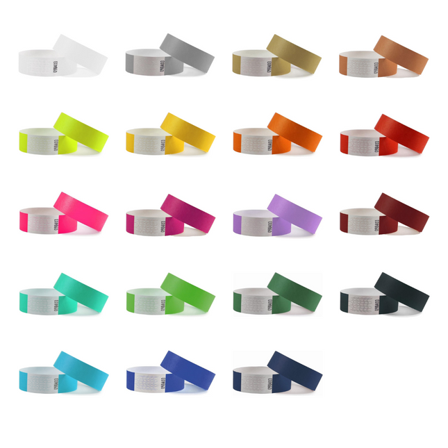Pulseras de Tyvek sin diseño - 100 unidades