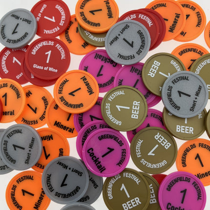 Fichas de plastico personalizadas Ø29 mm - 100 unidades