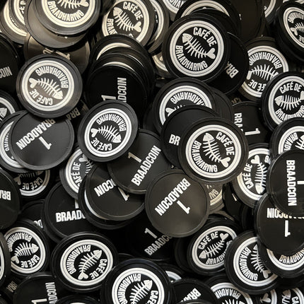 Fichas de plastico personalizadas Ø29 mm - 100 unidades