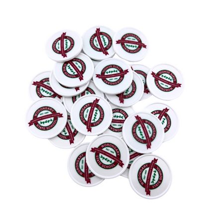 Fichas de plastico personalizadas  Ø35 mm - 100 unidades