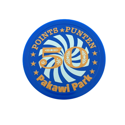 Fichas de plastico XXL personalizadas Ø70  mm - 50 unidades