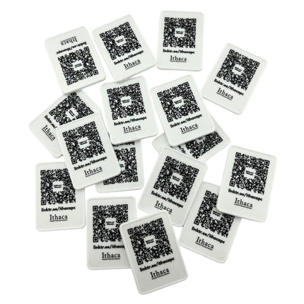Fichas de plastico rectangular personalizadas blanco 50x35 mm - 1000 unidades
