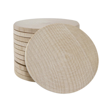Fichas de madera Ø50 mm - 100 unidades