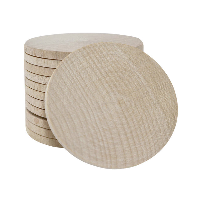 Fichas de madera Ø50 mm - 100 unidades