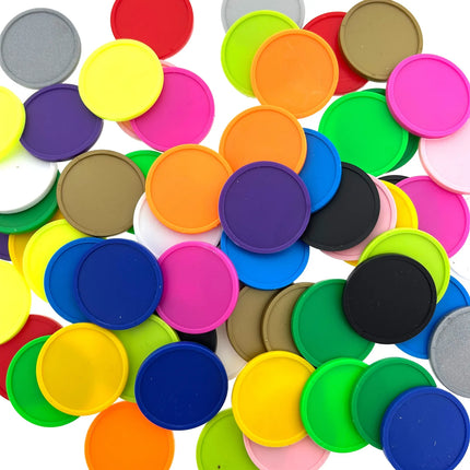 Fichas de plastico Ø29 mm - 100 unidades