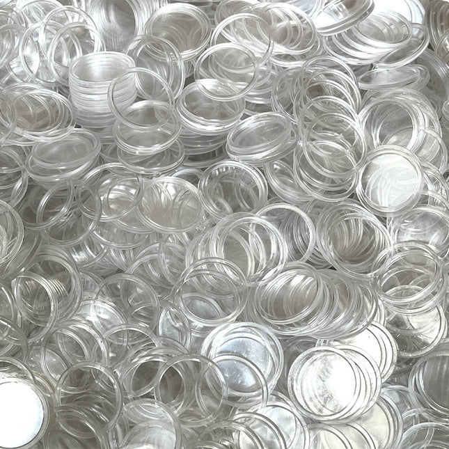 Fichas de plastico transparente Ø25 mm - 100 unidades