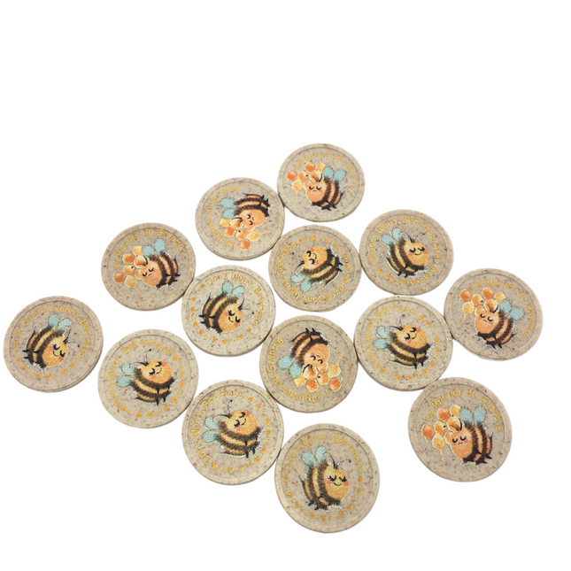 Fichas de carrito de la compra de fibra de madera €1  personalizadas - 100 unidades