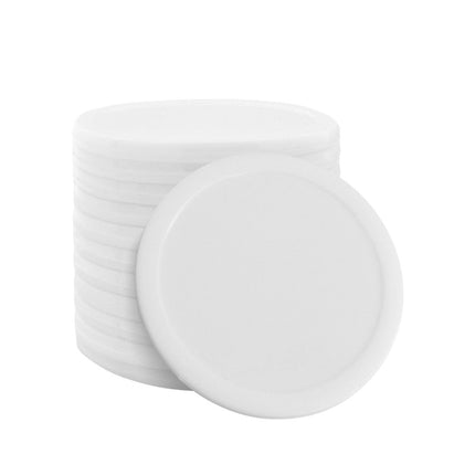 Fichas de plastico en blanco Ø28 mm - 100 unidades