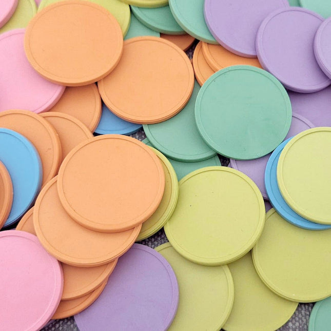 Fichas de plastico reciclado Ø29 mm - 100 unidades