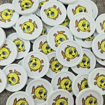 Fichas de plastico para carrito de la compra €1 personalizadas - 100 unidades