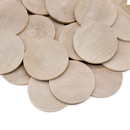 Fichas de madera Ø37 mm - 50 unidades