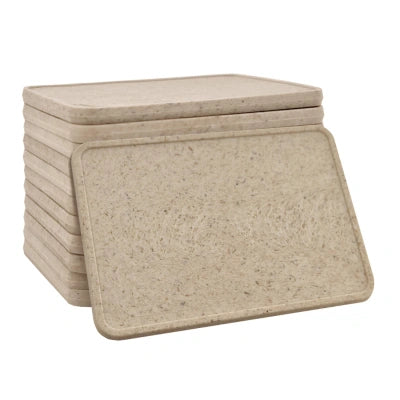 Fichas en fibra de madera rectangular 50x35 mm - 100 unidades