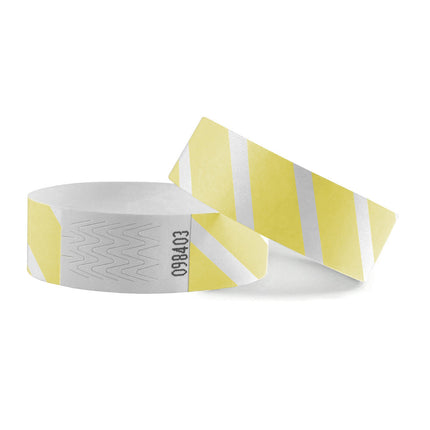 Pulseras de Tyvek con rayas - 100 unidades