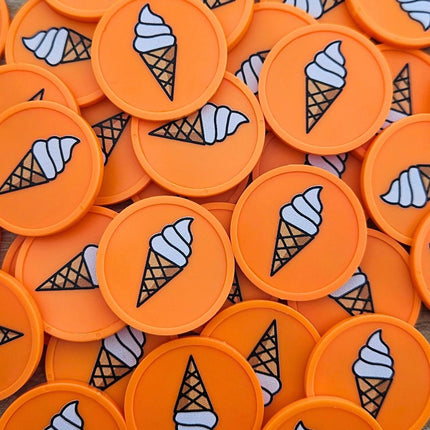 Fichas de plastico helado soft Ø29mm - 100 unidades