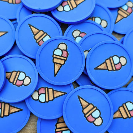 Fichas de plastico helado sorbet Ø29mm - 100 unidades