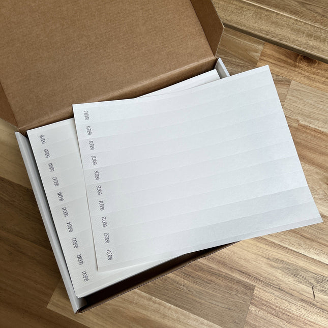 Pulseras PET en blanco para impresora laser - 100 unidades