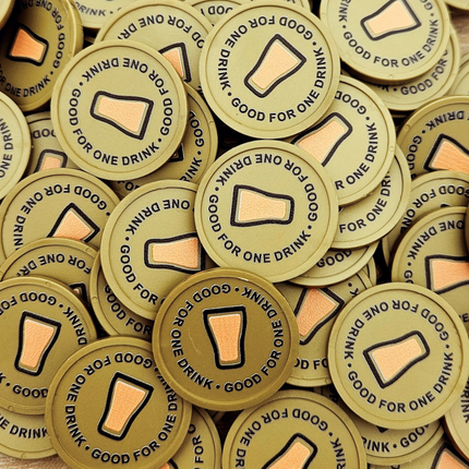 Fichas de plastico Good for one drink Ø29 mm - 100 unidades
