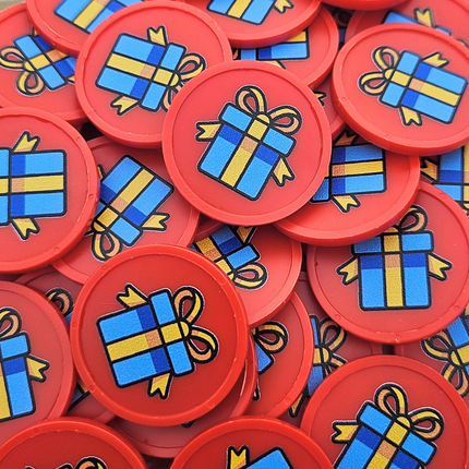 Fichas de plastico regalo Ø29 mm - 100 unidades