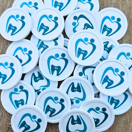 Fichas de plastico impresas Ø23mm - 100 unidades